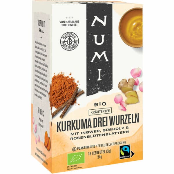 NUMI BIO Kräutertee Kurkuma Drei Wurzeln